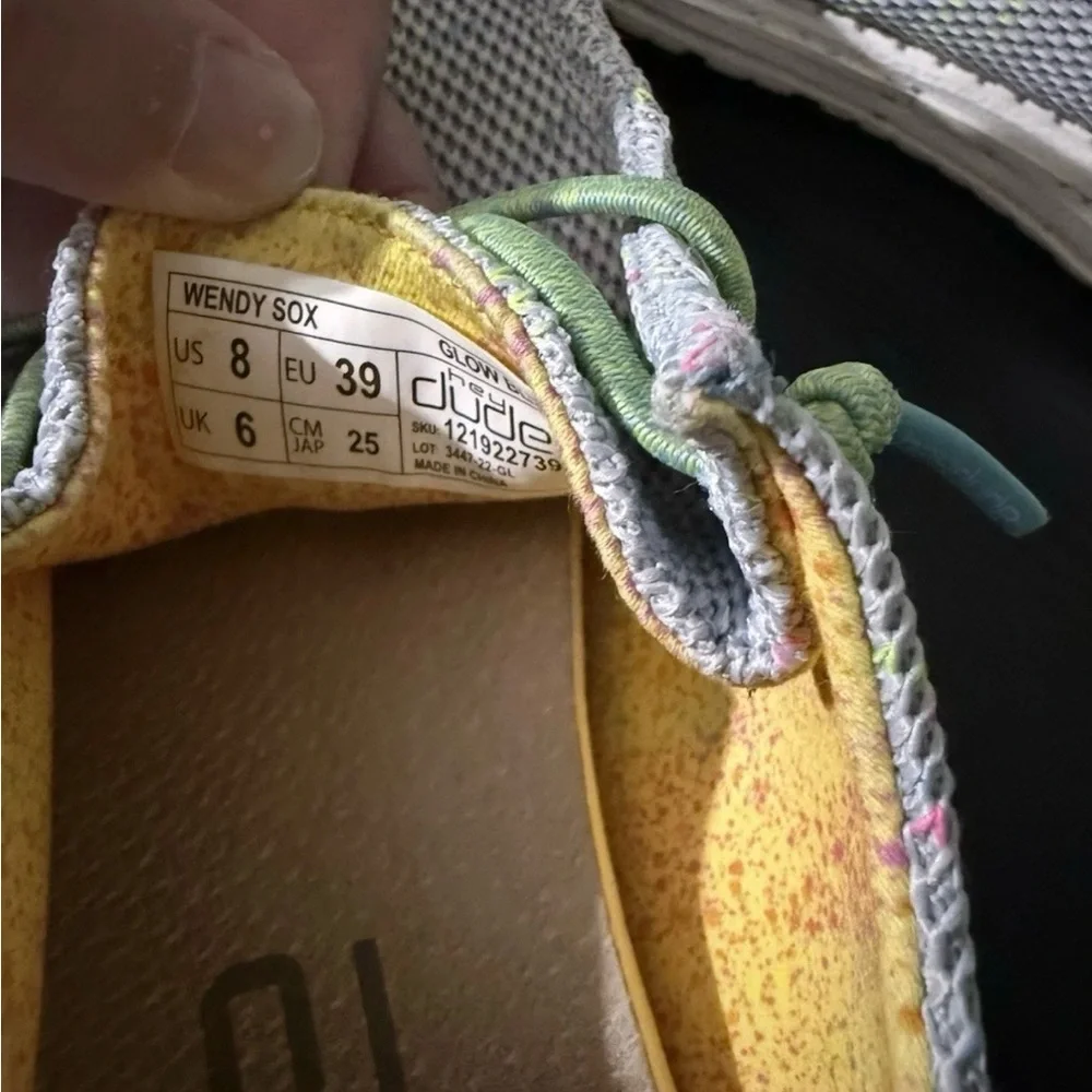 Women’s Casual Mesh Slip-On Shoes in Light Gray and Lime - (Brand: )